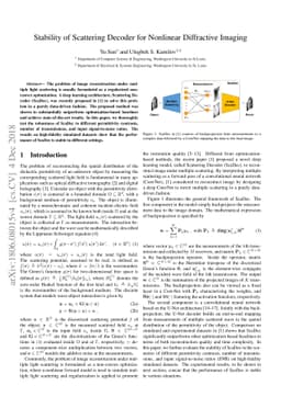 Stability of Scattering Decoder For Nonlinear Diffractive Imaging