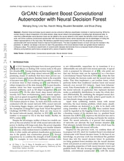 GrCAN: Gradient Boost Convolutional Autoencoder with Neural Decision
  Forest