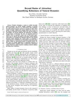 Beyond Basins of Attraction: Quantifying Robustness of Natural Dynamics