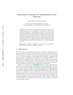 Lamarckian Evolution of Convolutional Neural Networks