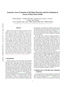 Symmetry Aware Evaluation of 3D Object Detection and Pose Estimation in
  Scenes of Many Parts in Bulk