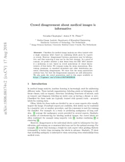 Crowd disagreement about medical images is informative