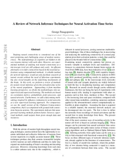 A Review of Network Inference Techniques for Neural Activation Time
  Series