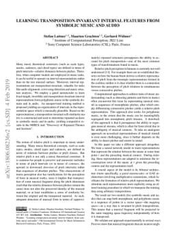 Learning Transposition-Invariant Interval Features from Symbolic Music
  and Audio