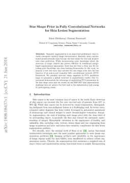 Star Shape Prior in Fully Convolutional Networks for Skin Lesion
  Segmentation