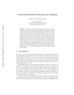 Visual-Inertial Object Detection and Mapping