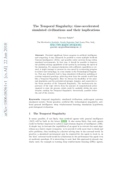 The Temporal Singularity: time-accelerated simulated civilizations and
  their implications
