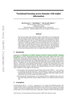 Variational learning across domains with triplet information