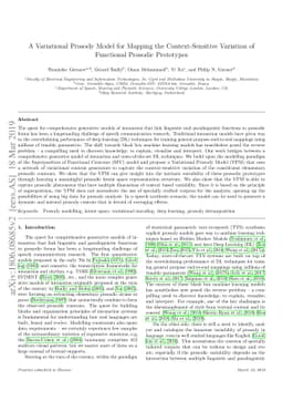 A Variational Prosody Model for Mapping the Context-Sensitive Variation
  of Functional Prosodic Prototypes