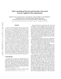 Fully Convolutional Networks and Generative Adversarial Networks Applied
  to Sclera Segmentation