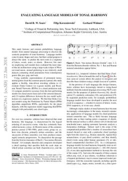 Evaluating language models of tonal harmony