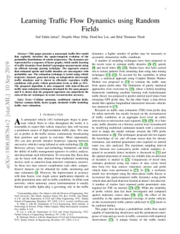 Learning Traffic Flow Dynamics using Random Fields