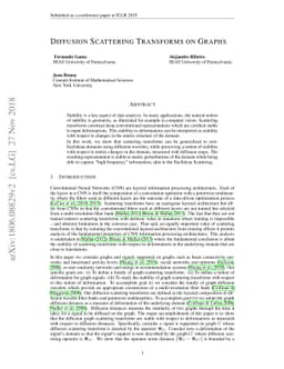 Diffusion Scattering Transforms on Graphs