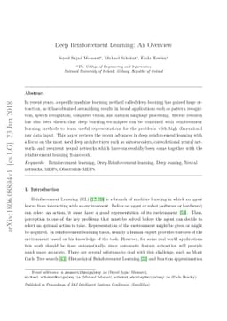 Deep Reinforcement Learning: An Overview