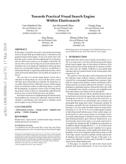 Towards Practical Visual Search Engine within Elasticsearch