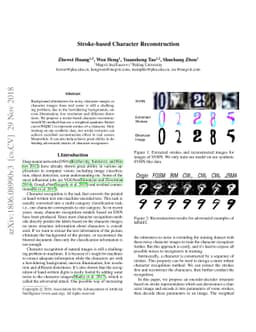 Stroke-based Character Reconstruction