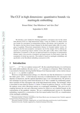 The CLT in high dimensions: quantitative bounds via martingale embedding