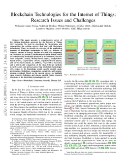 Blockchain Technologies for the Internet of Things: Research Issues and
  Challenges