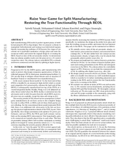 Raise Your Game for Split Manufacturing: Restoring the True
  Functionality Through BEOL