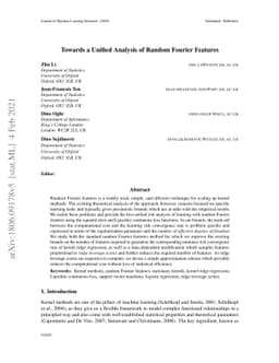 Towards A Unified Analysis of Random Fourier Features