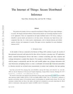 The Internet of Things: Secure Distributed Inference