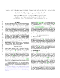Robust Feature Clustering for Unsupervised Speech Activity Detection