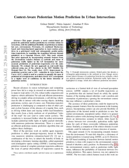 Context-Aware Pedestrian Motion Prediction In Urban Intersections