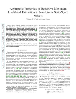 Asymptotic Properties of Recursive Maximum Likelihood Estimation in
  Non-Linear State-Space Models