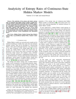 Analyticity of Entropy Rates of Continuous-State Hidden Markov Models