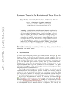 Evotype: Towards the Evolution of Type Stencils