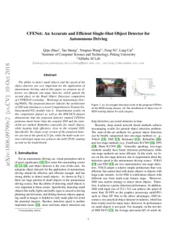 CFENet: An Accurate and Efficient Single-Shot Object Detector for
  Autonomous Driving