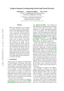 Graph-to-Sequence Learning using Gated Graph Neural Networks