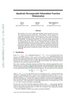 Quadratic Decomposable Submodular Function Minimization