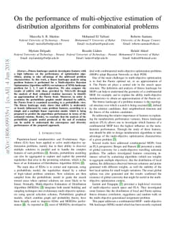 On the performance of multi-objective estimation of distribution
  algorithms for combinatorial problems