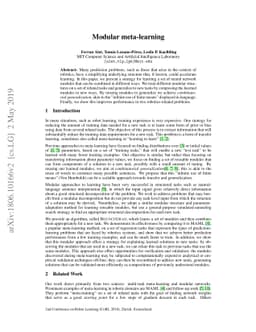Modular meta-learning