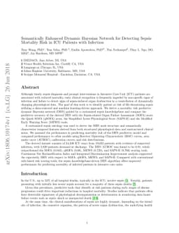 Semantically Enhanced Dynamic Bayesian Network for Detecting Sepsis
  Mortality Risk in ICU Patients with Infection