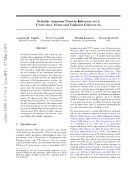 Scalable Gaussian Process Inference with Finite-data Mean and Variance
  Guarantees