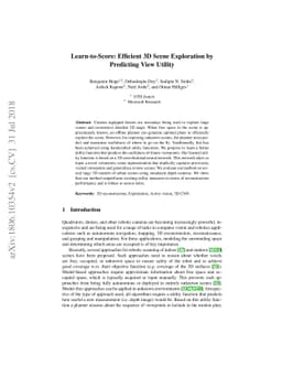 Learn-to-Score: Efficient 3D Scene Exploration by Predicting View
  Utility
