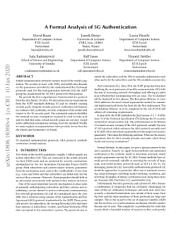 A Formal Analysis of 5G Authentication