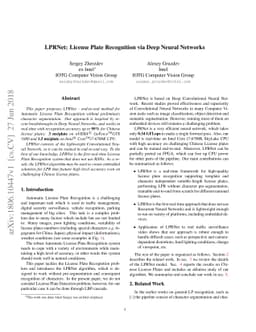 LPRNet: License Plate Recognition via Deep Neural Networks
