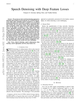 Speech Denoising with Deep Feature Losses