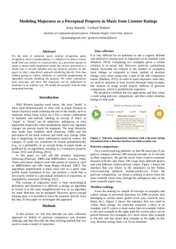 Modeling Majorness as a Perceptual Property in Music from Listener
  Ratings