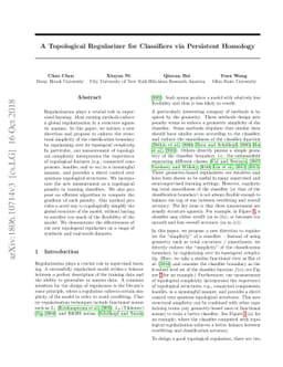 A Topological Regularizer for Classifiers via Persistent Homology