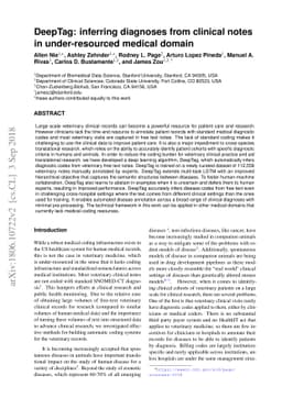 DeepTag: inferring all-cause diagnoses from clinical notes in
  under-resourced medical domain