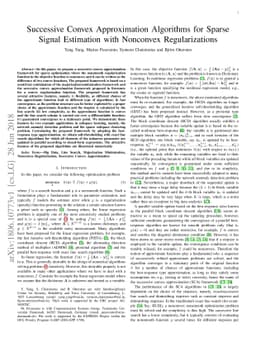 Successive Convex Approximation Algorithms for Sparse Signal Estimation
  with Nonconvex Regularizations