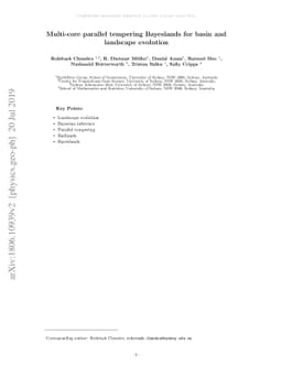 Multi-core parallel tempering Bayeslands for basin and landscape
  evolution