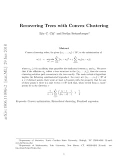 Recovering Trees with Convex Clustering