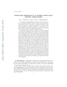 Subvector Inference in Partially Identified Models with Many Moment
  Inequalities