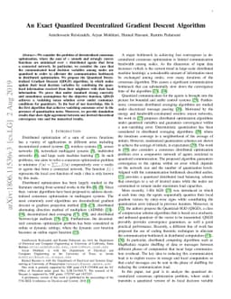 An Exact Quantized Decentralized Gradient Descent Algorithm