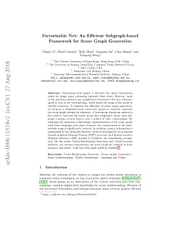 Factorizable Net: An Efficient Subgraph-based Framework for Scene Graph
  Generation